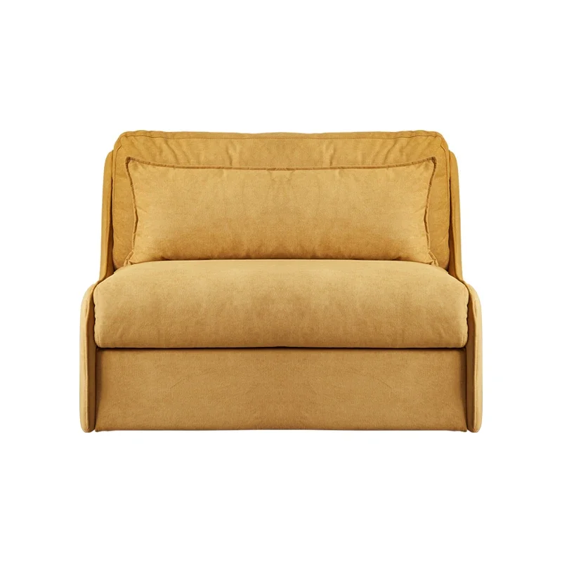 

High-End Single Mat Folding Living Room Balcony Couch Faux Leather Multifunctional