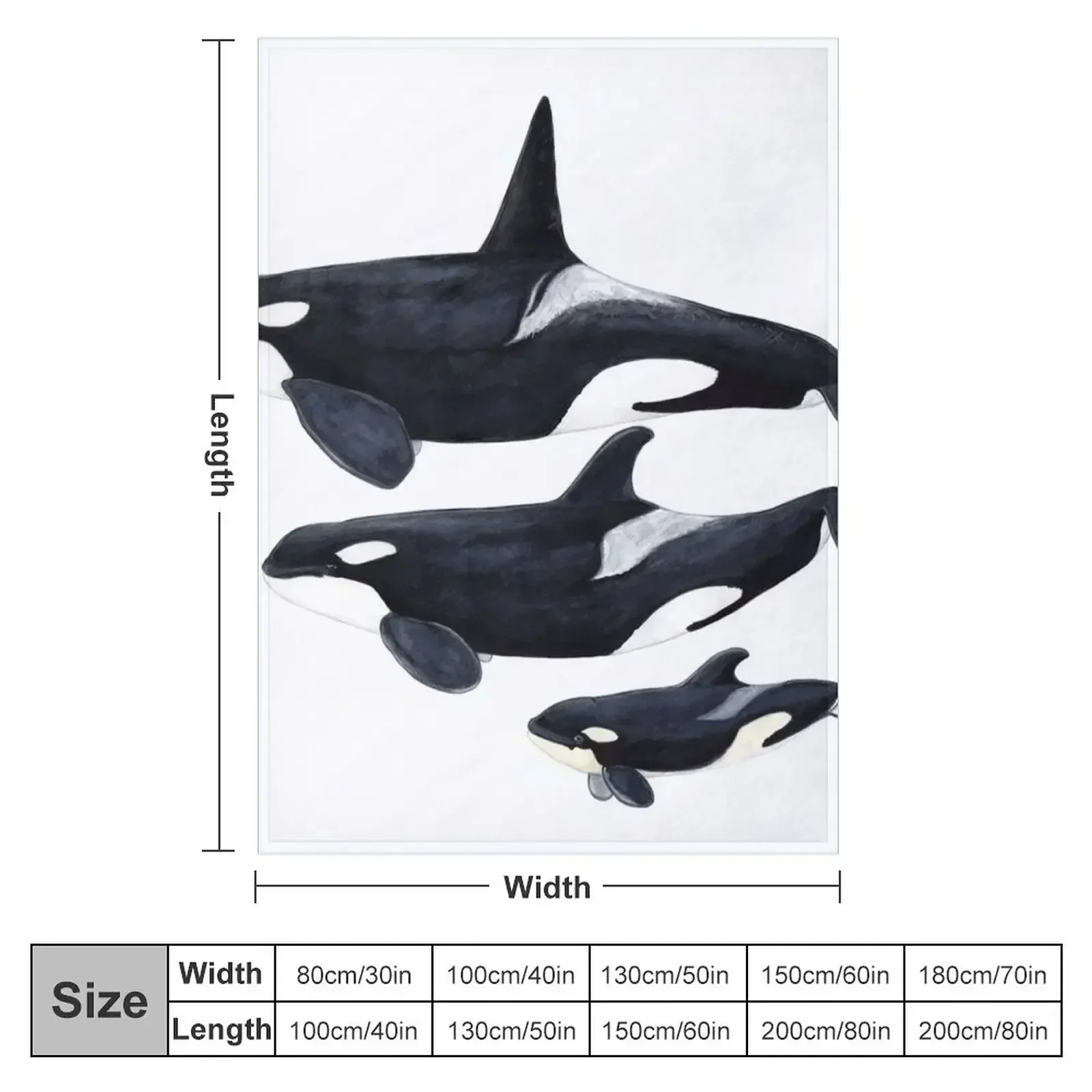 Orca Throw Blanket Hairys christmas decoration Travel Blankets Sofas Of Decoration Blankets