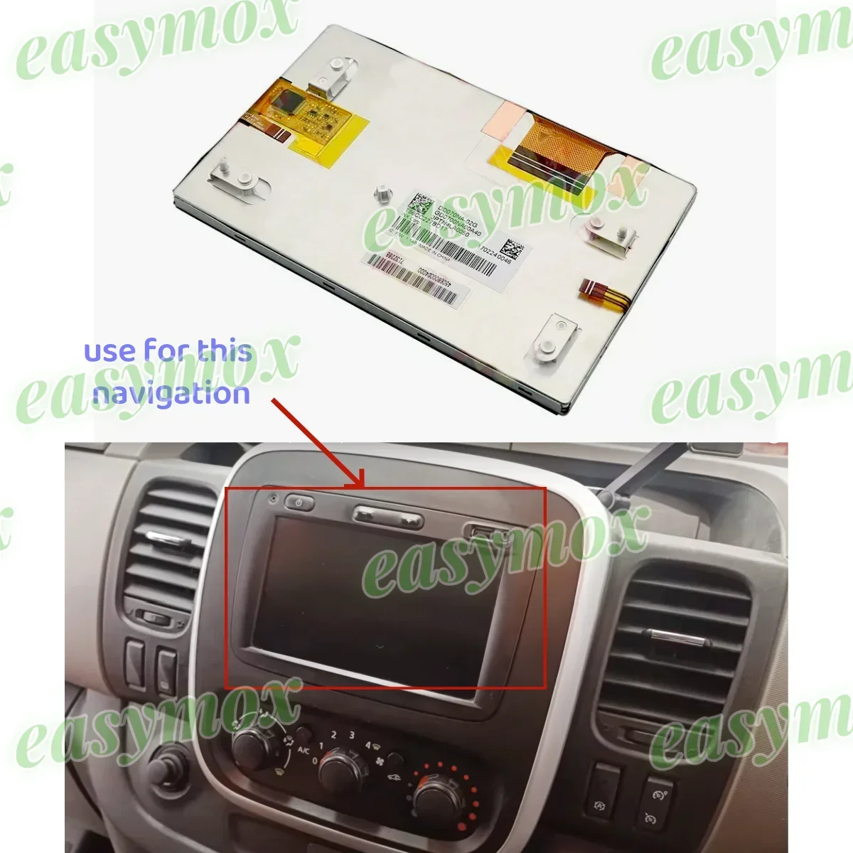 LCD Display for Renault Trafic 3 Navigation GPS Satalite Center Console Heads-up Screen 2014-2021 15 2016 2017 2018 2019 2020