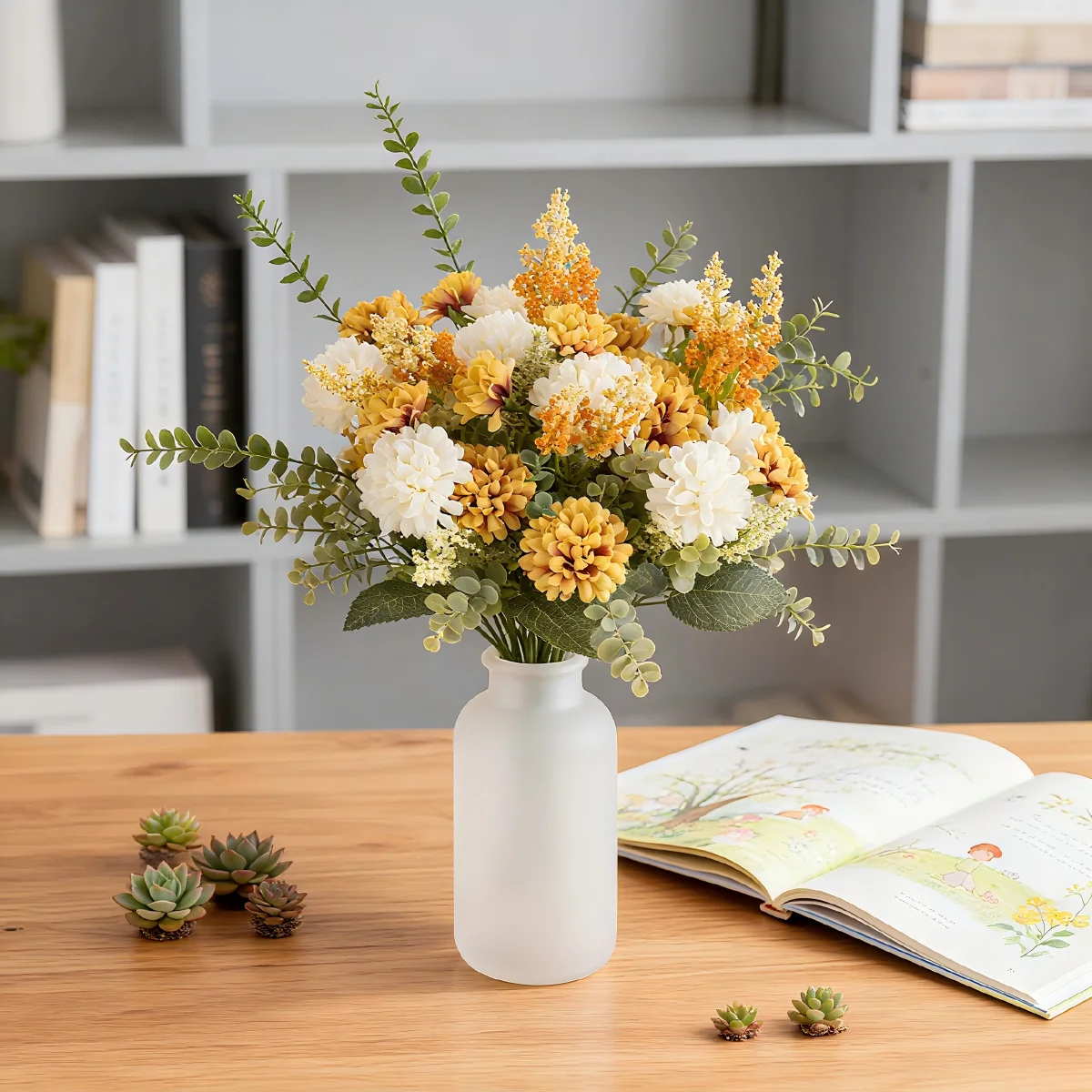 Silk Artificial Flowers Chrysa - Bonsai Garden Bench recension och pris