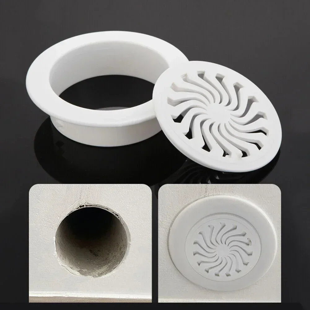 40/50/60/70/80/100mm Air Conditioning Hole Cover Dust Plug Round Wall Decor Cap Air Ventilation Grille System Pipe Sealing Cover