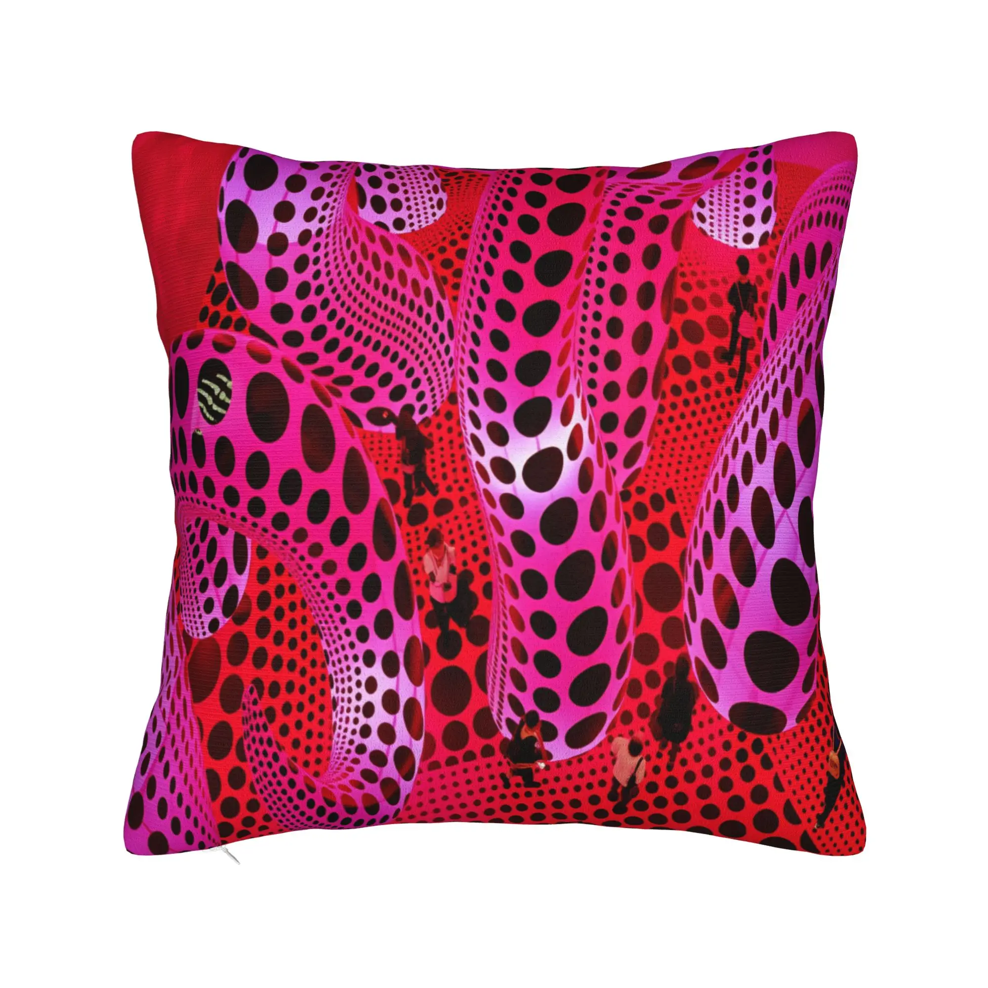 Yayoi Kusama at the Tel Aviv Museum of Art Pillowcases  Fashion Pillow Case For Living Room Bed Chair Graphic Pillow Cover