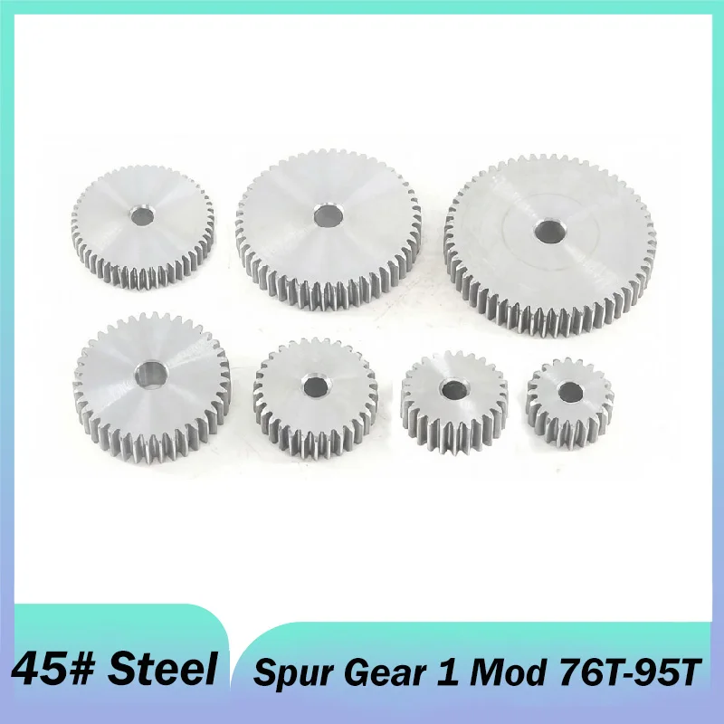 1 Mod 76T-95T 76/77/78/79/80/81/82/83/84/85/86/87/88/89/90/95 Teeth Spur Gear 1M Cylindrical Flat Gear Pinion Transmission Gear
