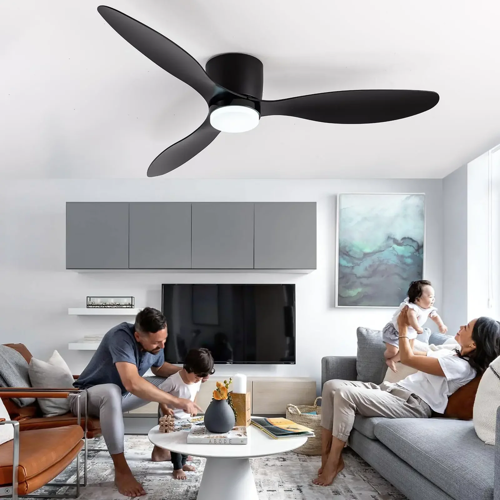 IRALAN silent and powerful ceiling fan 6-speed smart dimming LED Ceiling fan lighting bedroom room lamps Living room lights Fans