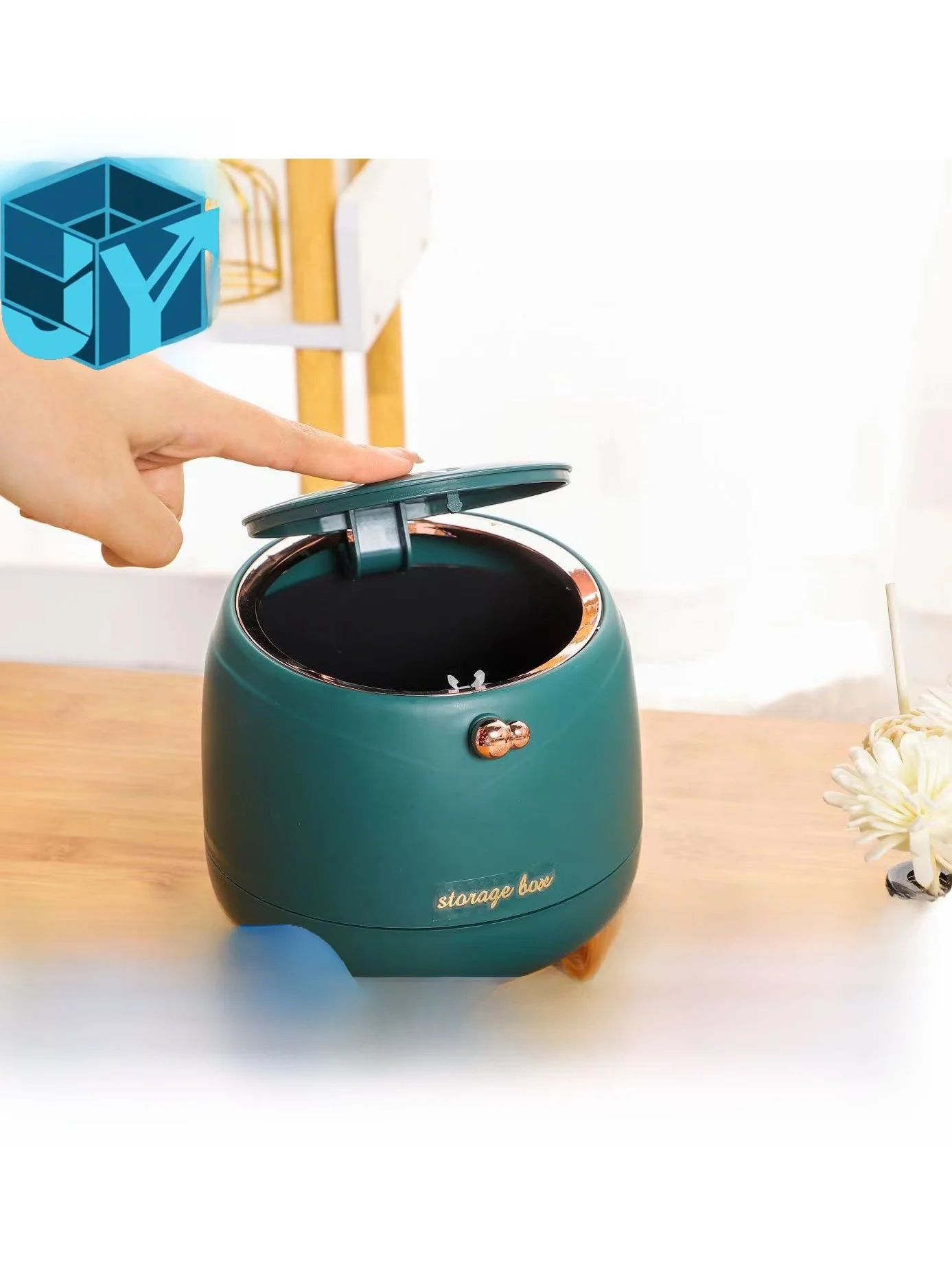 

Элегантная настольная мусорная корзина для дома, высокая эстетика, нажимной механизм, большой объем, в скандинавском стиле, креативный пластиковый дизайн