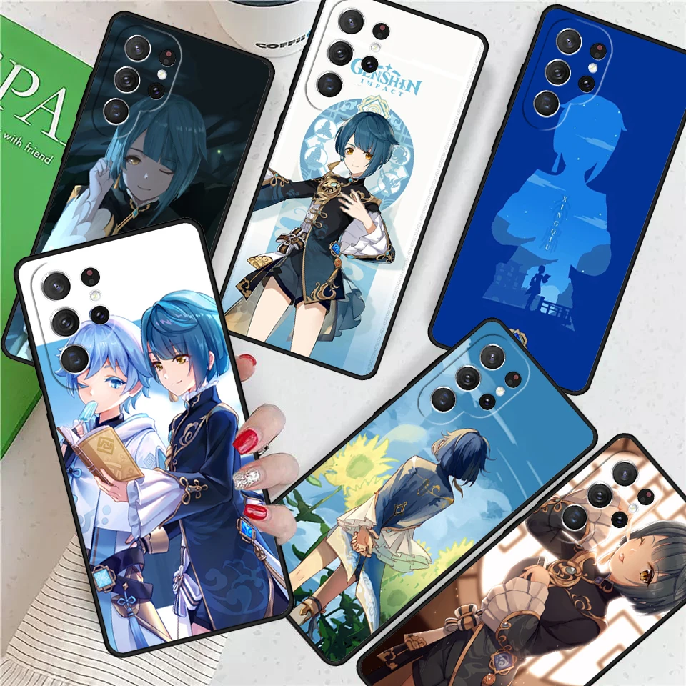 Genshin Impact Xingqiu For Samsung Galaxy S24 Ultra S21 S22 S8 S9 S10E Note 10 20 Plus FE S23 Phone case Cover Coque