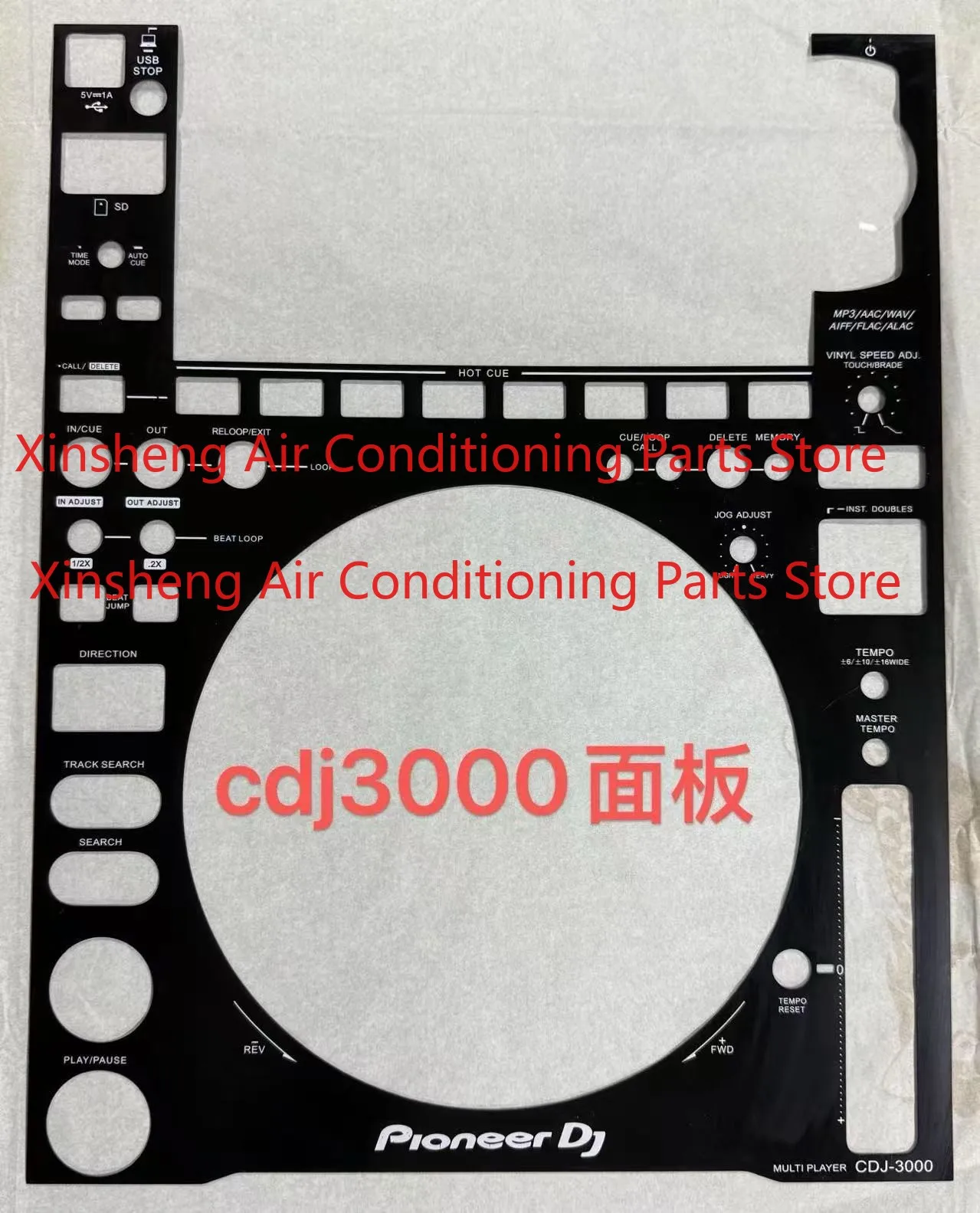 Aluminium alloy Main Faceplate Mixing Console Control Panel for Pioneer CDJ-3000-