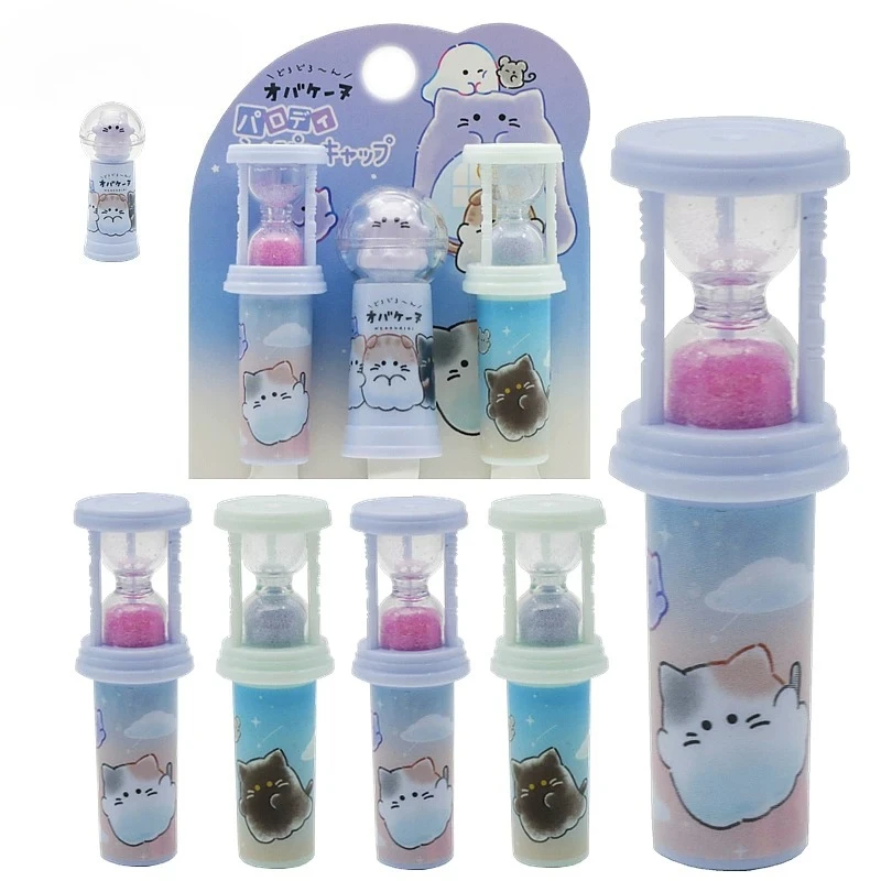 Cute Pencil Cap Cover Dreamy Starry Sky Flowing Sand Leakage Crystal Ball Wishing Pencil Cap Pencil Protector Extender Gifts