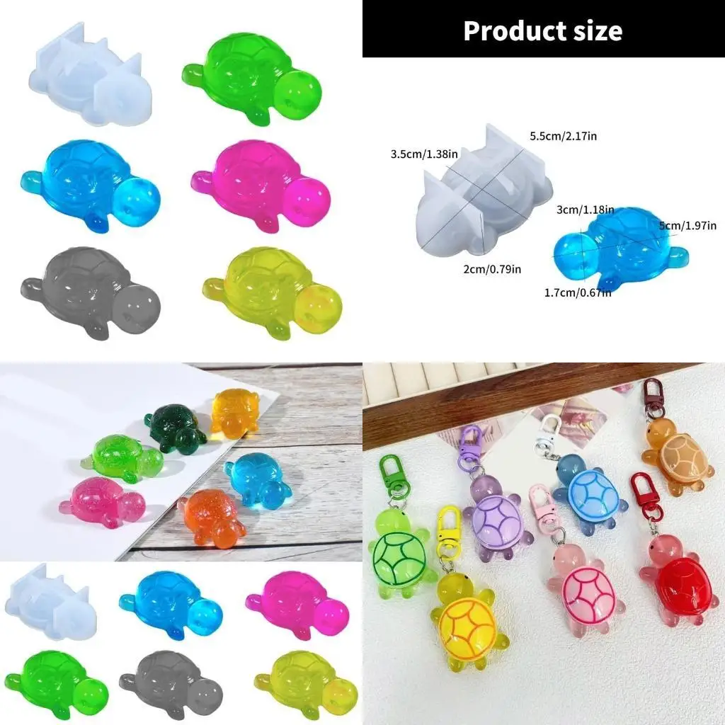91AF Handmade Moulds Flexible Silicone Tool Silicone Turtles Molds Figurine Molds