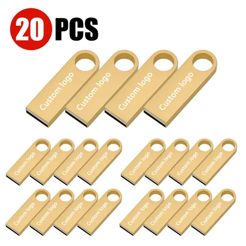Imagen 1 del producto 20 piezas Pen Drive 4GB USB llave creativa USB 2,0 unidades Flash USB Pendrive 8GB 16GB 32G 64GB memoria Stick regalos logotipo personalizado U disco