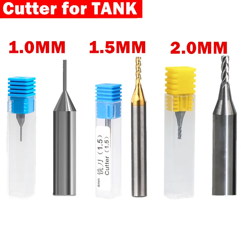 1.0MM 1.5MM 2.0MM Milling Cutter (Diameter 4mm) for 2M2 TANK 2 Pro TANK II Pro CNC Key Cutting Machine