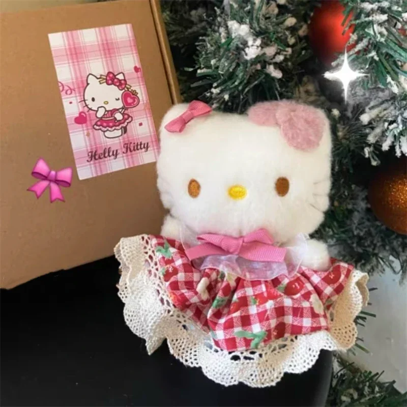 Sanurgente-Peluche douce Hello Kitty, beurre, dessin animé mignon, breloque KT, ornements de mode, décoration de sac d'école, jouets pour filles et enfants, cadeaux