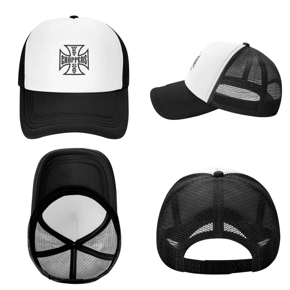 The West -CHoPPerS- CoaSt- Motorcycles Factory Merch_pixian_ai Cap Fashion Mesh Baseball Caps Adjustable Hat Hip Hop Summer