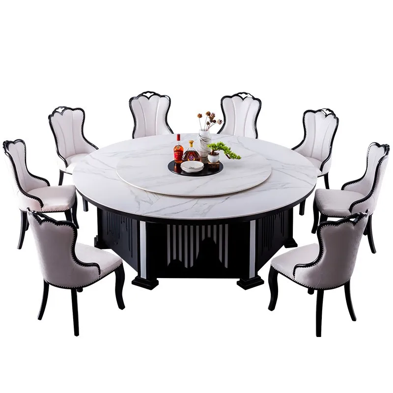 

Shixin Chinese style large round table modern rock slab hotel business 2m large apartment meal
