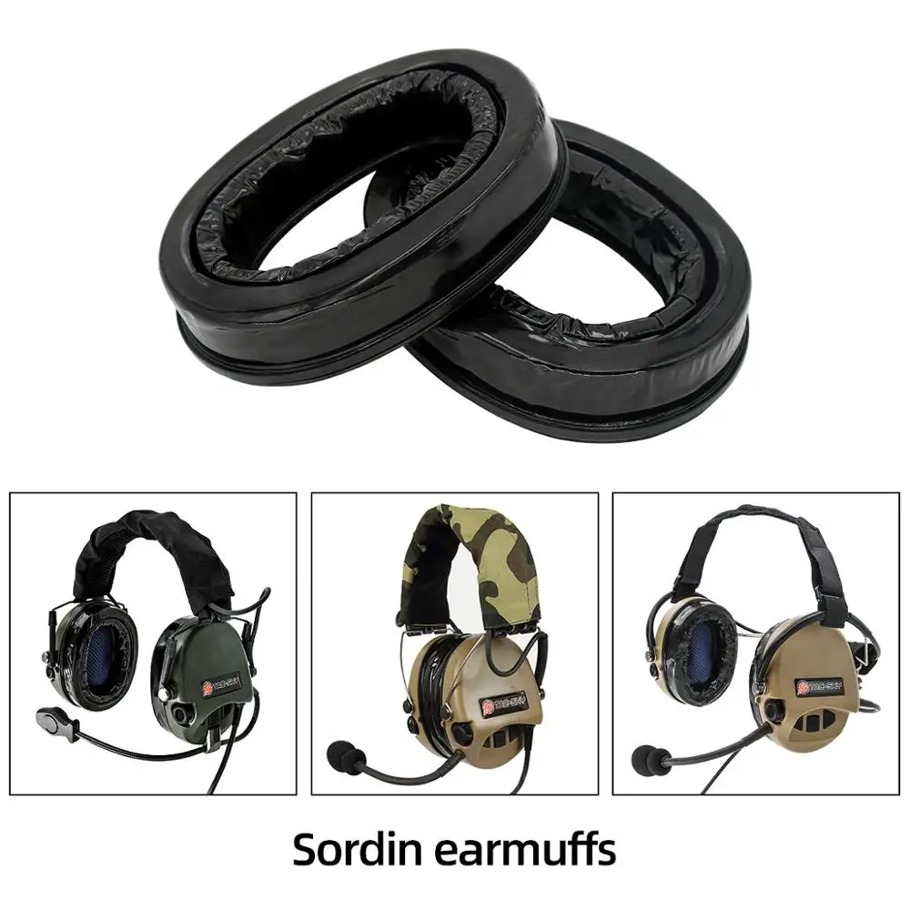 Gel Ear Pads for MSA SORDIN / TCI LIBERATOR II Tactical Headset  Tactical Sordin Airsoft Shooting Headphone Replacement Earmuffs