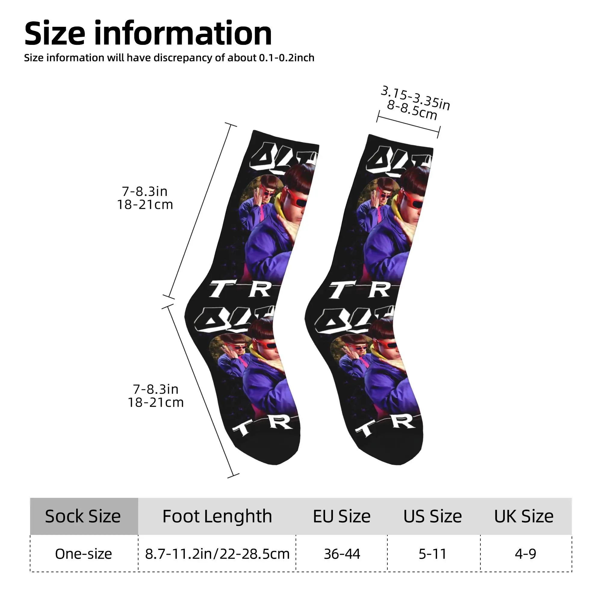 Cool Oliver Tree American Rapper Basketball Socks  Polyester Crew Socks for Unisex Non-slip