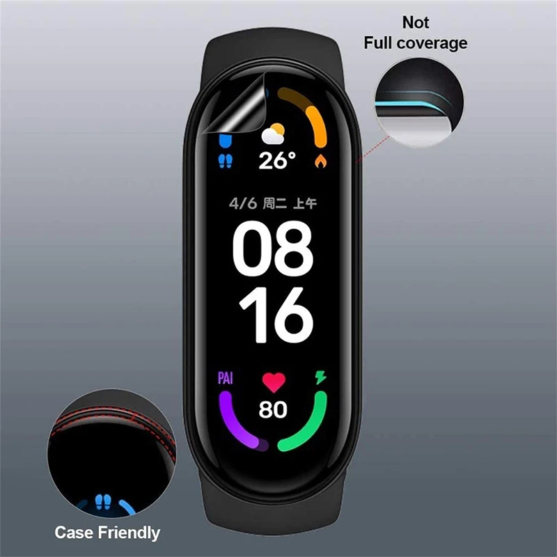 Full Screen Protector For Xiaomi Band 7 6 5 Soft Hydrogel Protective Film For Mi Band 3 4 Smartband Explosion-proof Accessories