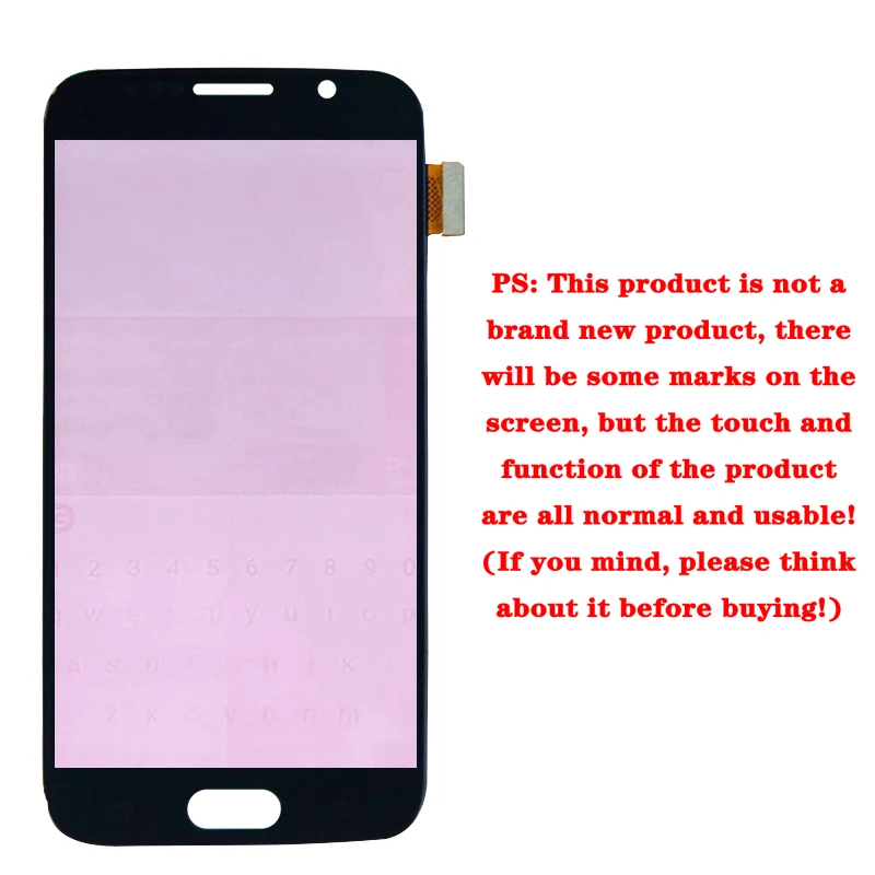 Super Amoled S6 Lcd Voor Samsung S6 G920 G920i G920f G920w8 Lcd Display Touchscreen Digitizer Assemblage Met Brandwond Shadow