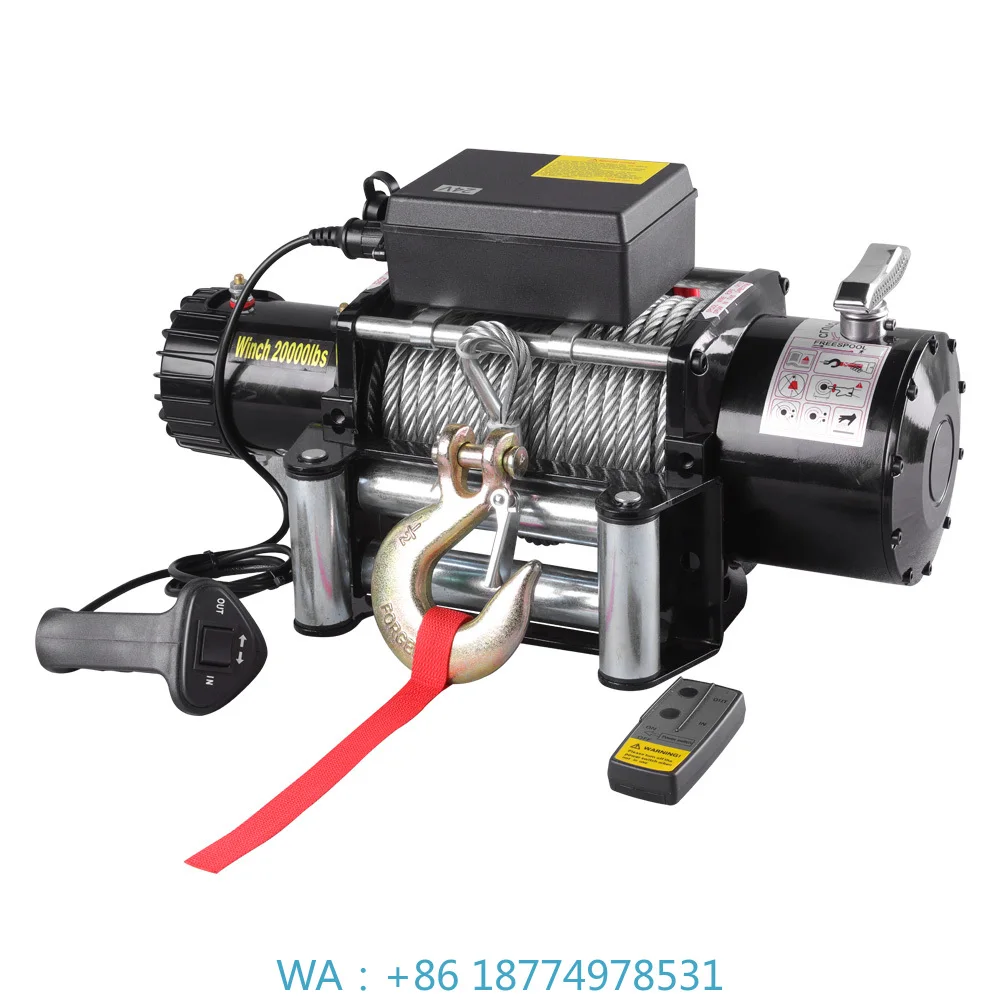 

Heavy-duty Electric Winch Made in Chinese Factories 20000 Lbs Capacity 12V/24V
