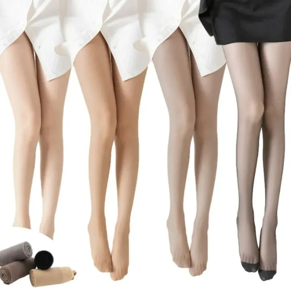 Sexy Large Size Slimming Pantyhose Women Black Silk Stockings Leggings Slim Breathable See Through Anti-hook Ultra Thin Tights