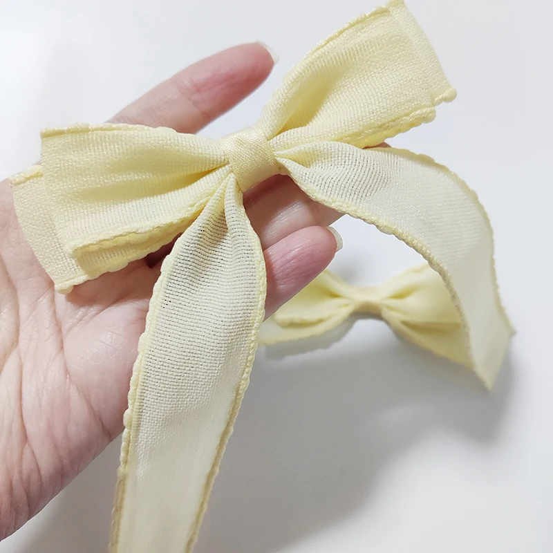 Women Bridesmaid Bridal New Yellow Color Ribbon Beauty Head Bow Brooch Shirt Bowknot Tie Corsage Pin Accessories