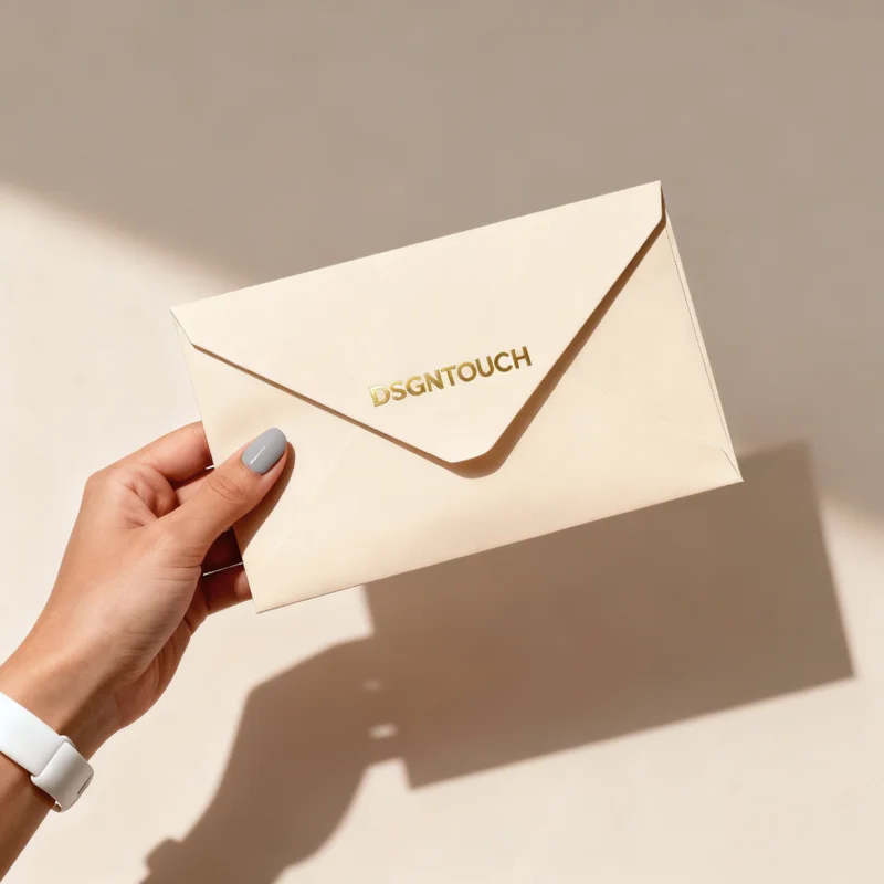 Custom Printed Envelopes with Logo 200pcs Double Sided Hot Stamping 250gsm Pearl Paper 5 Sizes 27 Colors for Gift Card DSGNTOUCH