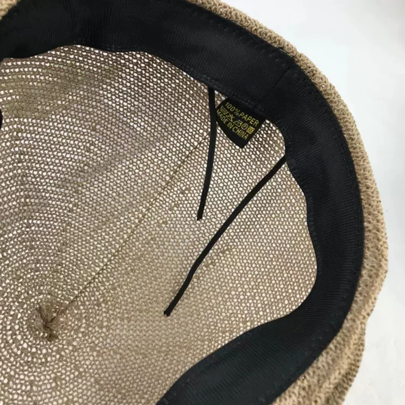New Brand Mesh Beret Caps Spring Sun Breathable Bone Hats Womens Mens Flat Cap Vintage Berets Summer Hats for Women Straw Hat