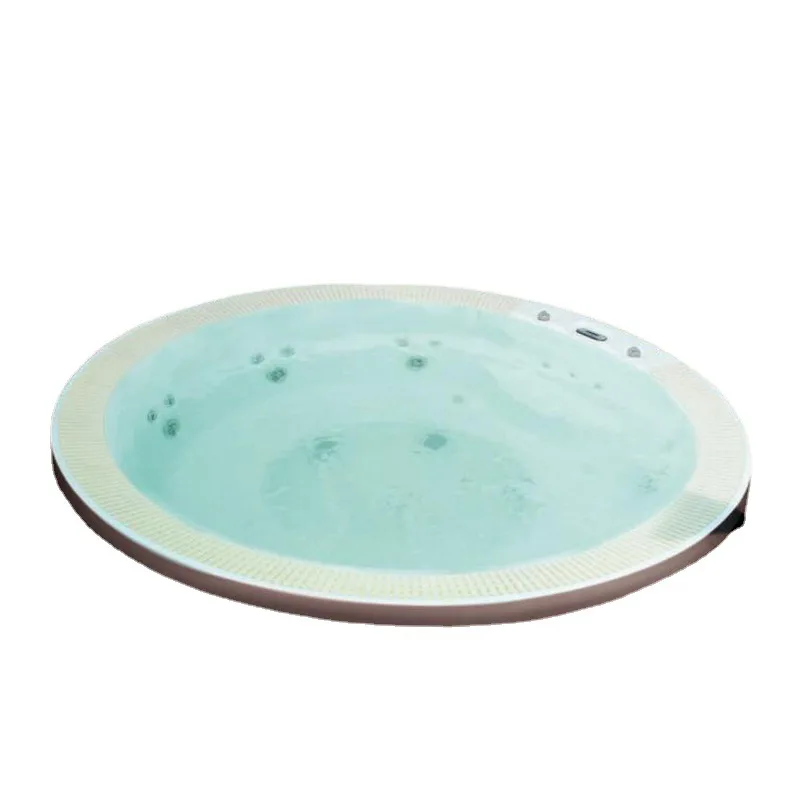 Piscina de burbujas redonda para exteriores, bañera empotrada redonda de 3 metros, masaje de club de aguas termales