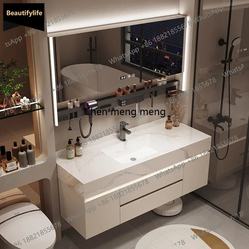 

B567 Partitions Storage Bathroom Cabinet Organizer Mirror Wall Shelves Accessories Toilet Cupboard Luxury Gabinete Home Furnitur