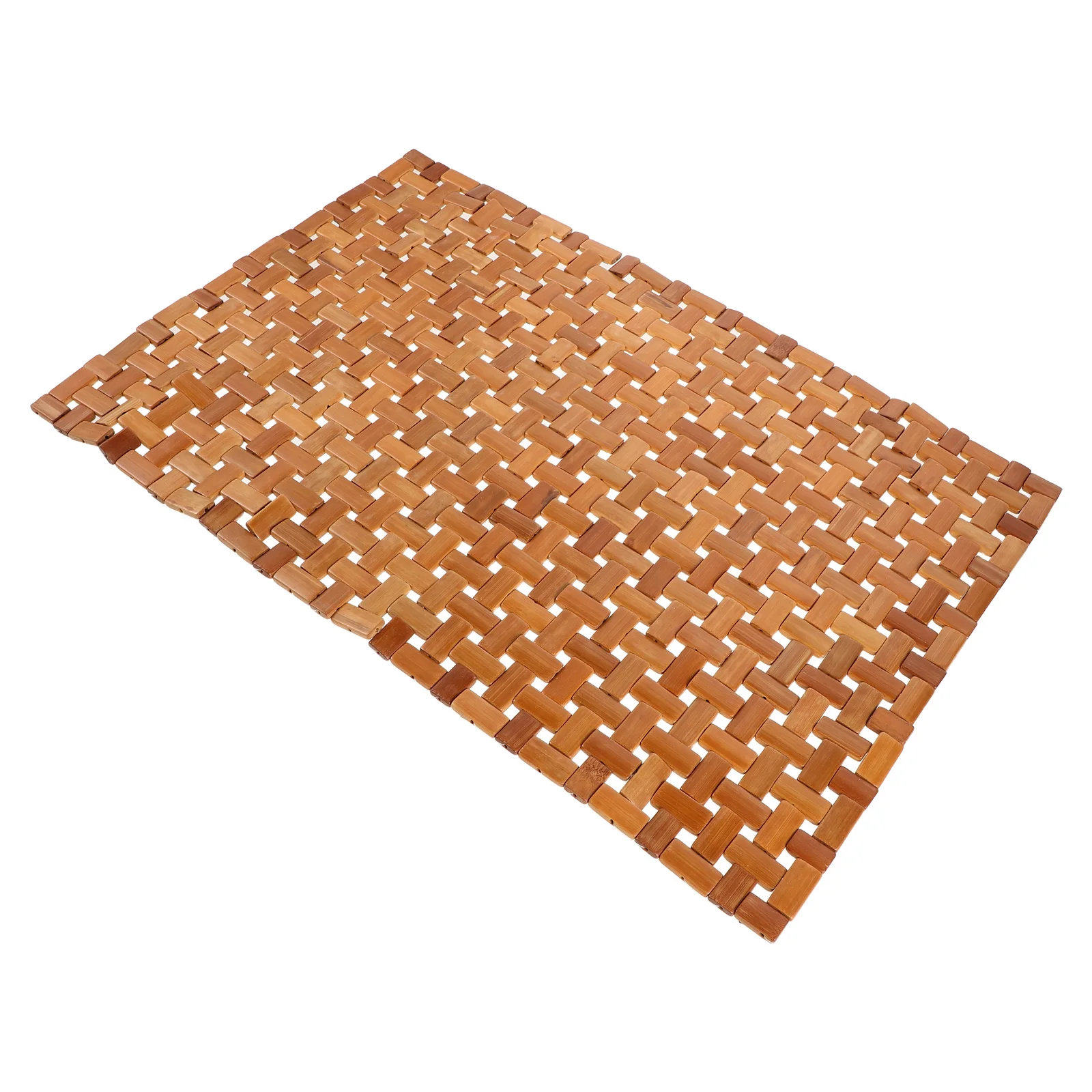 

Bamboo Mat Bath Mats for Bathroom Shower Hollow Floor Non Slip Foldable Durable Sauna Kitchen Spa Anti Slip Pad Bamboo Material