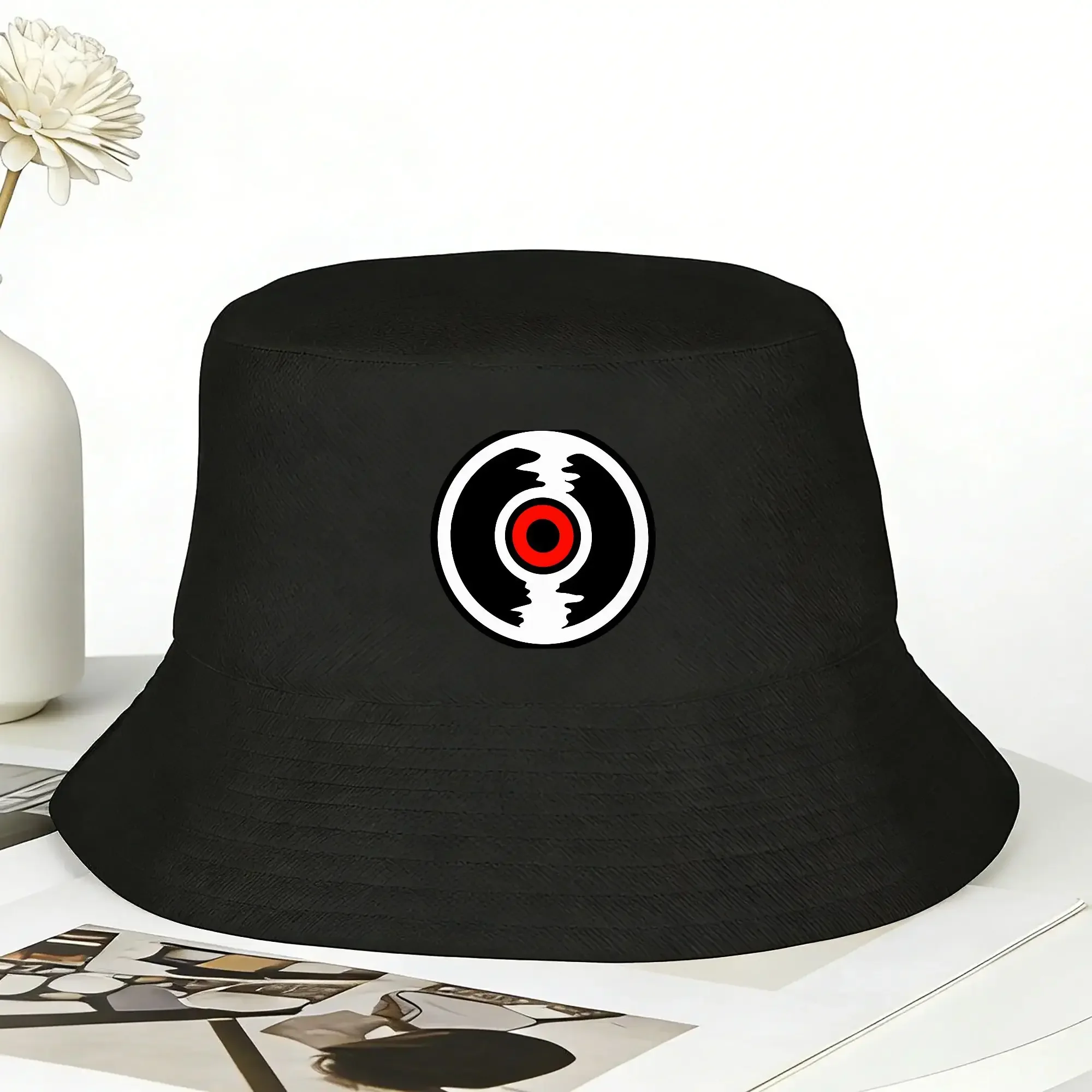 New Dave Strider Homestuck Vinyl Disc Bucket Hat Outdoor Fisherman Caps Foldable Hunting Visor Hats For Men Women Casual Pattern