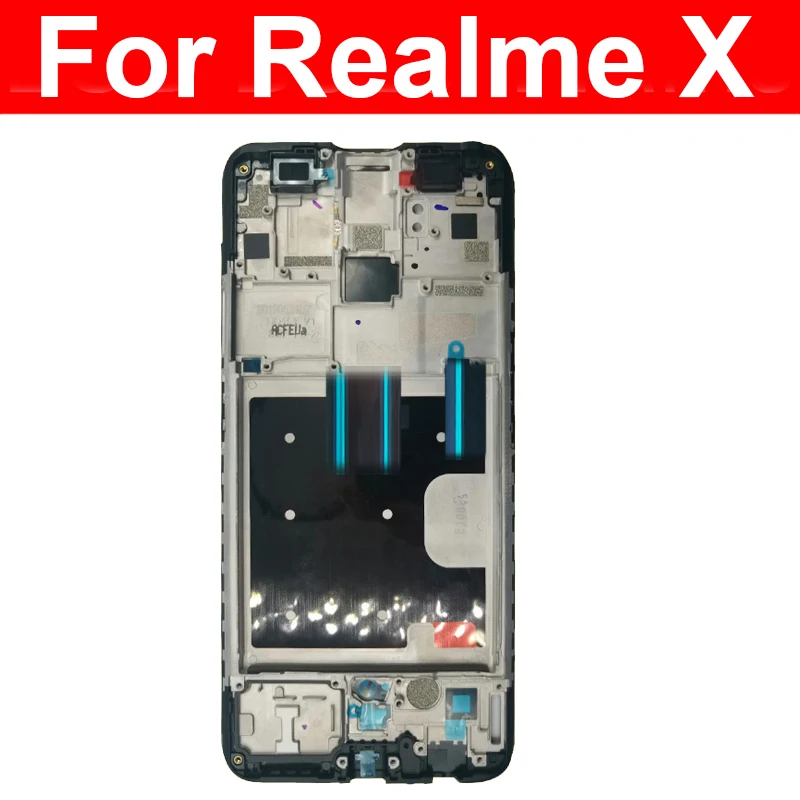 Front LCD Frame Housing Cover For OPPO Realme X X2 X3 X7 Pro X50 5G Front LCD Dispaly Frame Bezel Parts