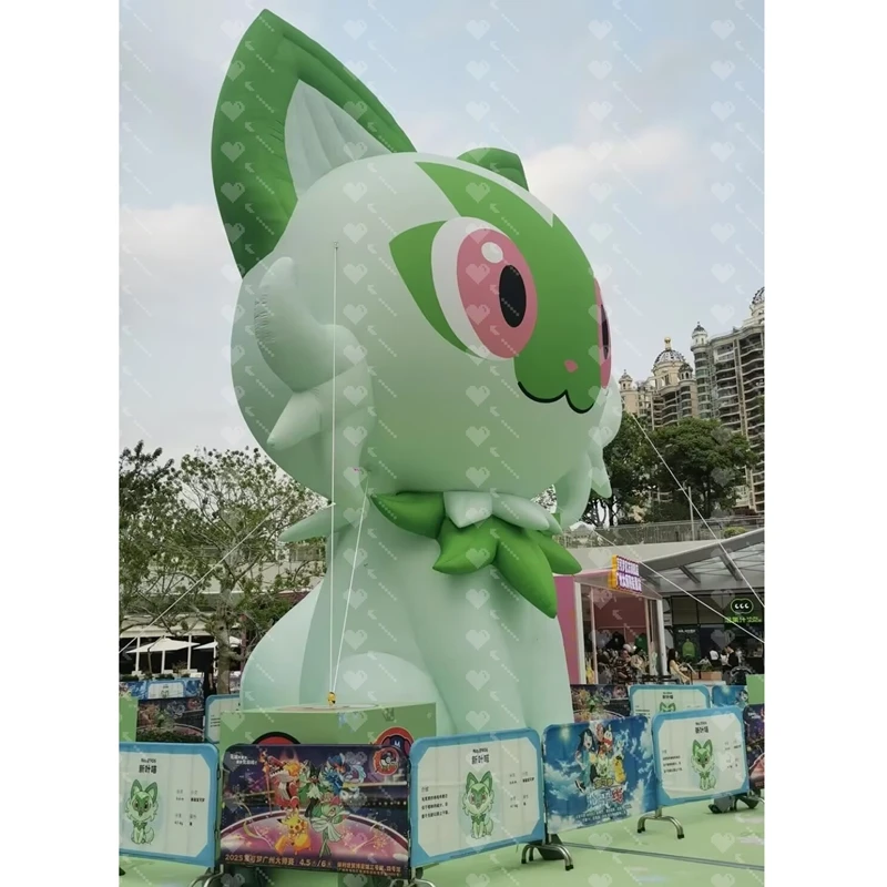 High Quality Giant Inflatable Pokemon Sprigatito For Decoration Outdoor Advertising
