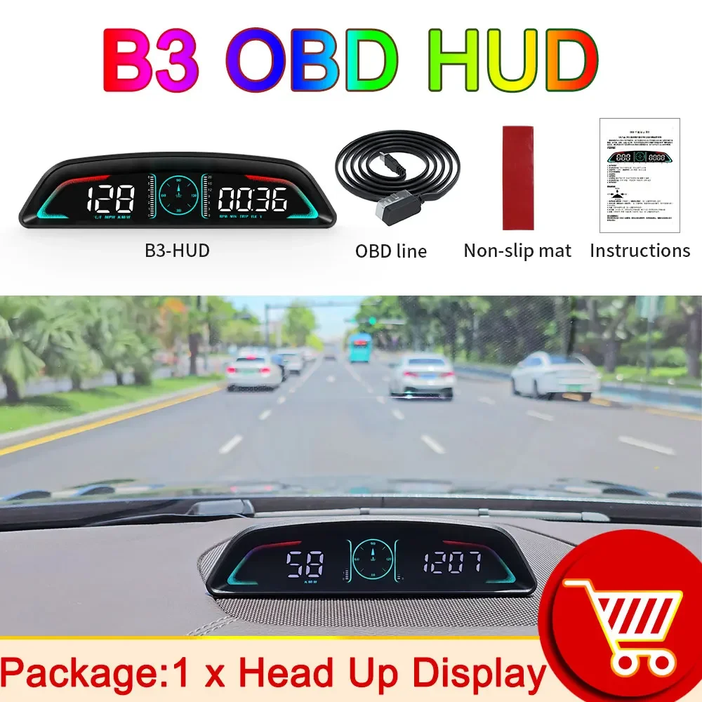 G3 GPS / B3 OBD HUD Digitaler Auto-Tachometer Head-Up-Display Zubehör Auto-Drehzahlmesser Wassertemperaturmesser Smart Gauge – Detail 2