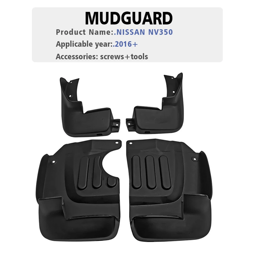 Front Rear 4pcs FOR NISSAN NV350 Mud Flap Guards Splash Mudflaps Mudguard Fenders Car Accessories