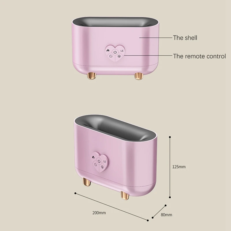 USB Flame aromaterapia atmosfera lampada da tavolo camera da letto soggiorno umidificatore telecomando a tre velocità luce notturna a Led