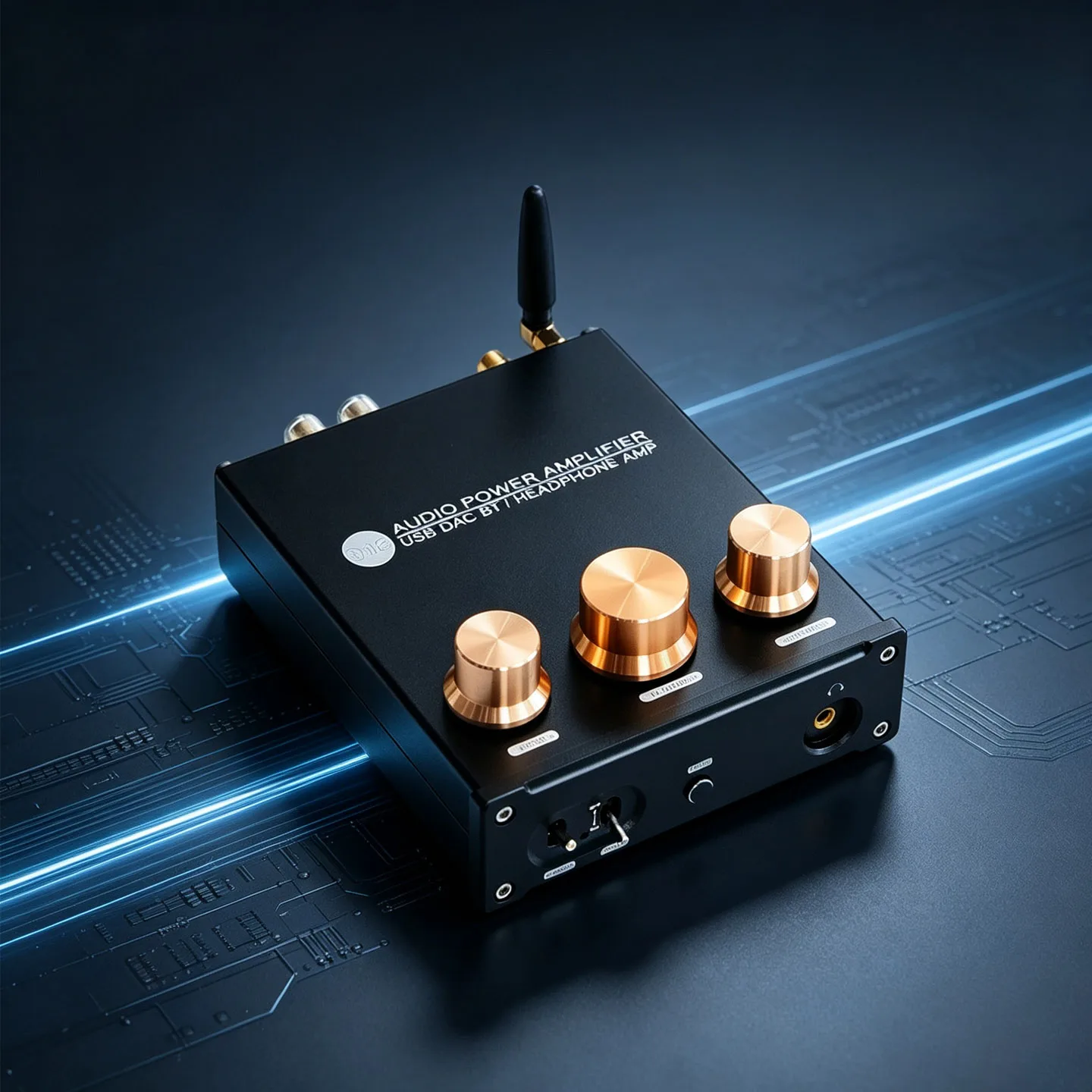 YJCO D18E TPA3116 Digital Power Amplifier Dual Channel HiFi Amp Bluetooth 5.0 Optical Coaxial USB AUX Input Headphone Amplifier
