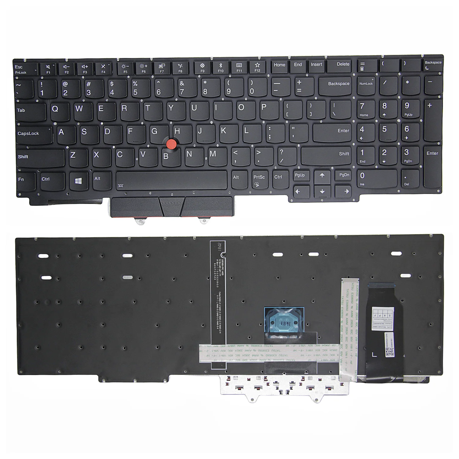 100%New US/FR(AZERTY) Original Keyboard For Lenovo Thinkpad E15 gen1 E15 GEN2 E15 GEN R15 English&French Laptop Keyboard