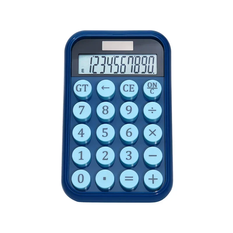 Mechanical Calculator with 10 Digit Solar add Batteries Dual Function Calculating for Office Electronics 4Colors