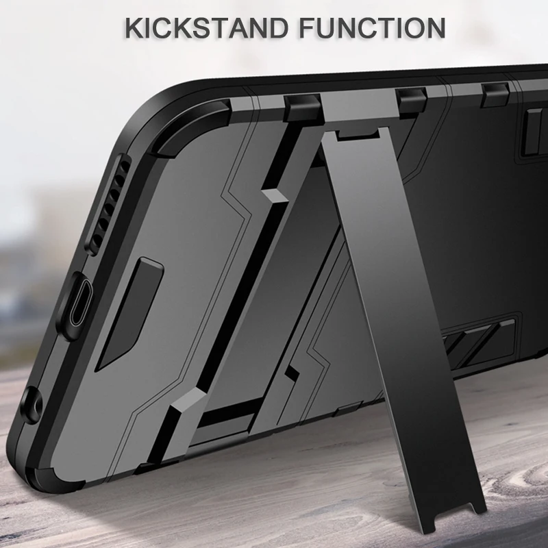 Kickstand Case for Honor 10 Holder Cases V10 10 Lite Hard Shockproof Stand Back Cover for Huawei Honor V10 10 10lite