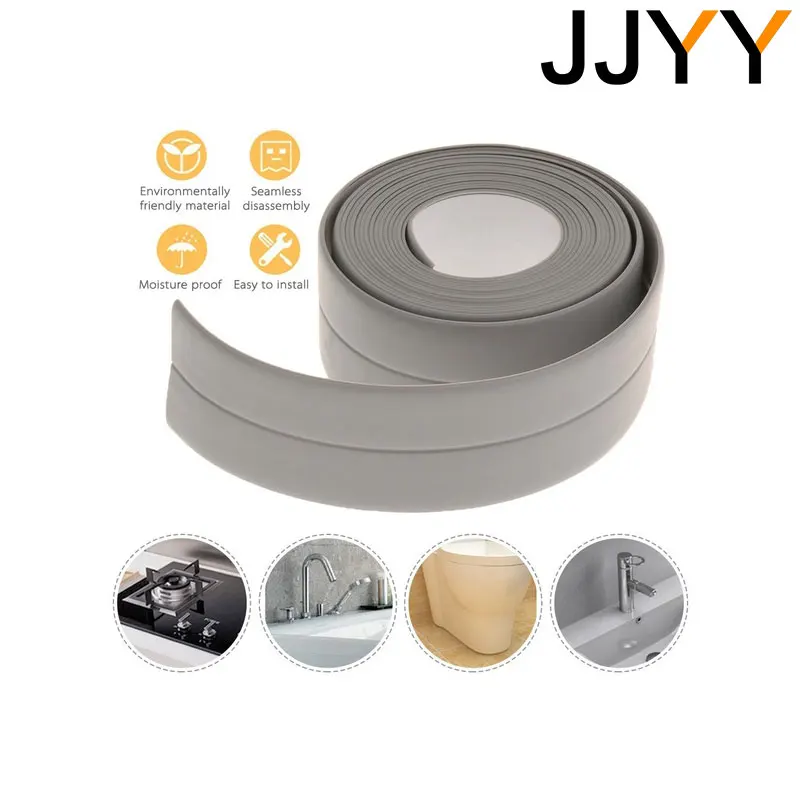 PVC Waterproof Tape Kitchen Sink Sealant Mold Proof Self Adhesive Sealing Tape Bathroom Corner Anti Mold Bathtub Wall Strip
