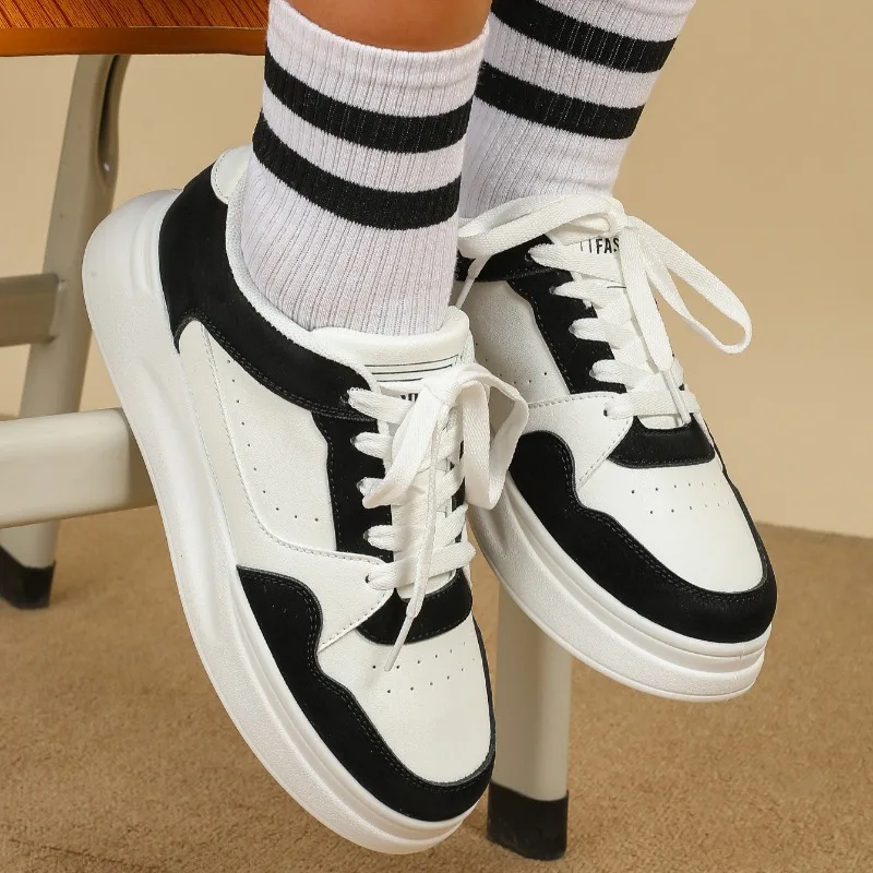 

New Fashionable White Shoes for Women with Thick Soles,waterproof Anti Slip Casual Women Sneakers,soft Soled Shoes for Students