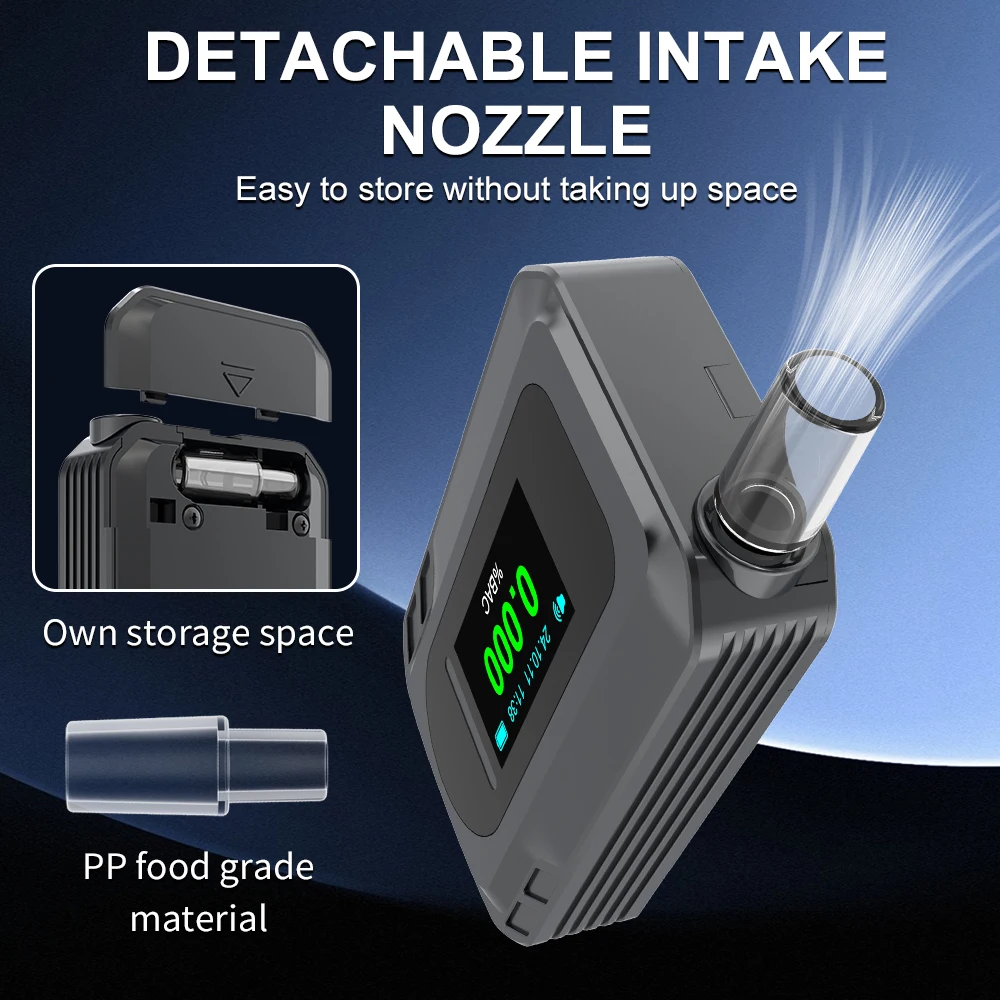 Advanced Portable Breathalyzer Alcohol Tester Electrochemical Fuel Safe Fast Accurate Professional Portable Alcohol Detection De