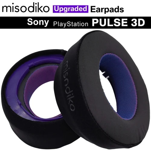 Imagen 1 del producto Misodiko Reemplazo de almohadillas ovaladas mejoradas para auriculares inalámbricos Sony PlayStation Pulse 3D