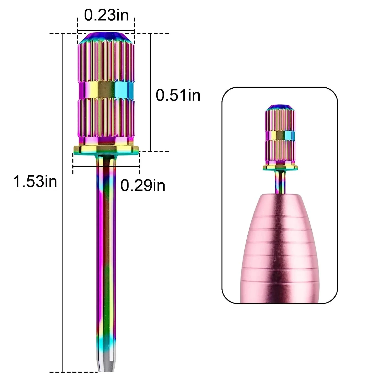 5/10 قطعة الفضة/الذهب/قوس قزح مغزل مسمار مثقاب مجموعة الرملي بت ل مسمار الحفر 3/32 "الرملي الفرقة رمح استبدال مسمار أداة #3