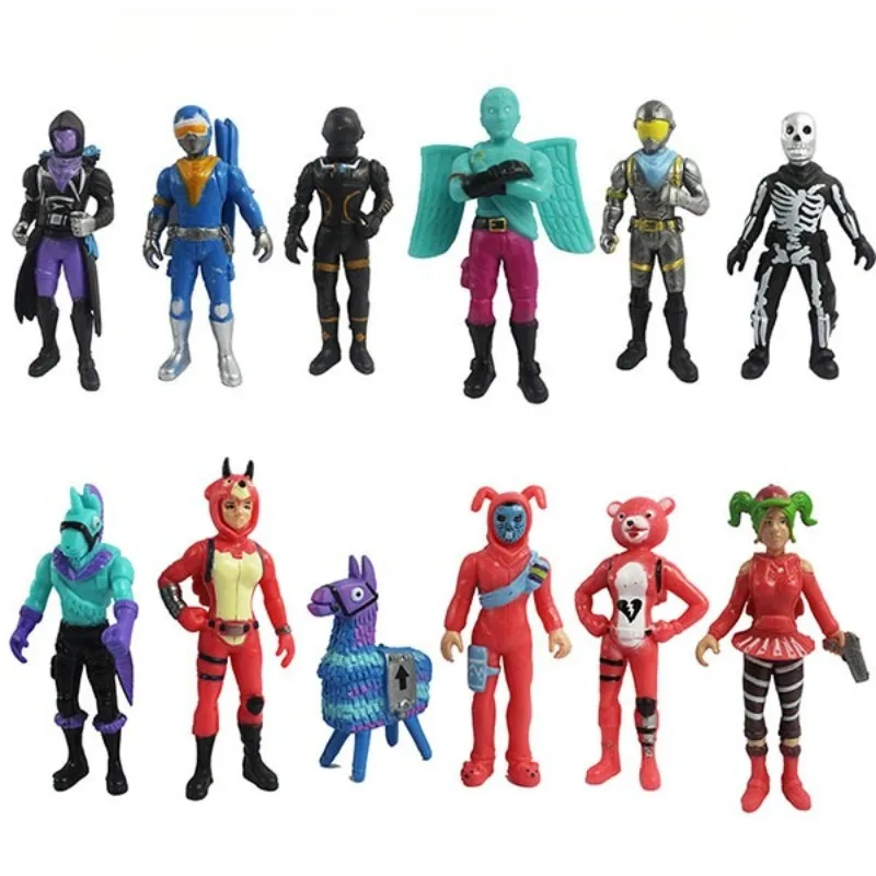 

Набор из 12 фигурок Fortnite: Аниме-персонажи, мультяшные ПВХ-модели, игрушки-куклы, милый декор для комнаты, фигурки для косплея, подарки на день рождения для детей