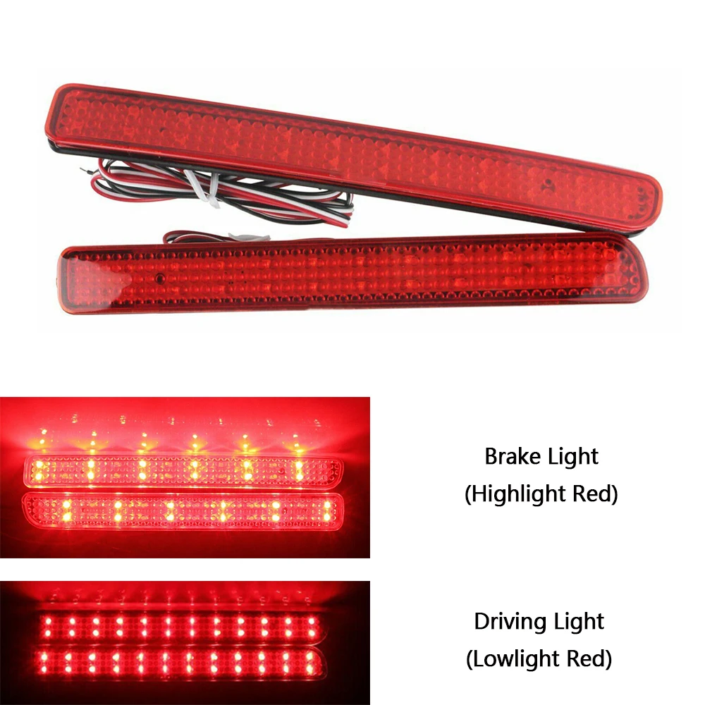 2Pcs Smoke Len Bumper Reflector LED Tail Brake Light For 2005 Land Rover Sport LR3 LR4 Led Lights For Vehicles Car Accessories