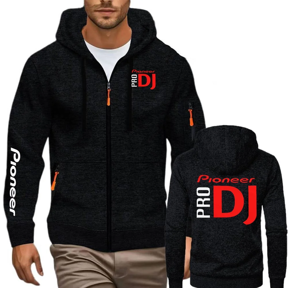 Nueva sudadera informal de Jacquard, cárdigan de punto para hombre, chaqueta con capucha y cremallera, abrigos deportivos para hombre con capucha DJ Pioneer PRO, cómodo