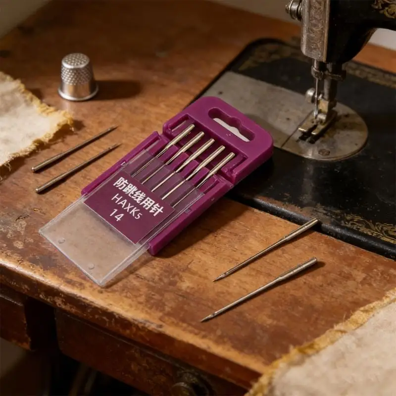 

25Pcs Sewing Machine Needle Anti Skip Regular Point Carbon Steel Machine Needle for Garment Repair and Lock Stitching B03E