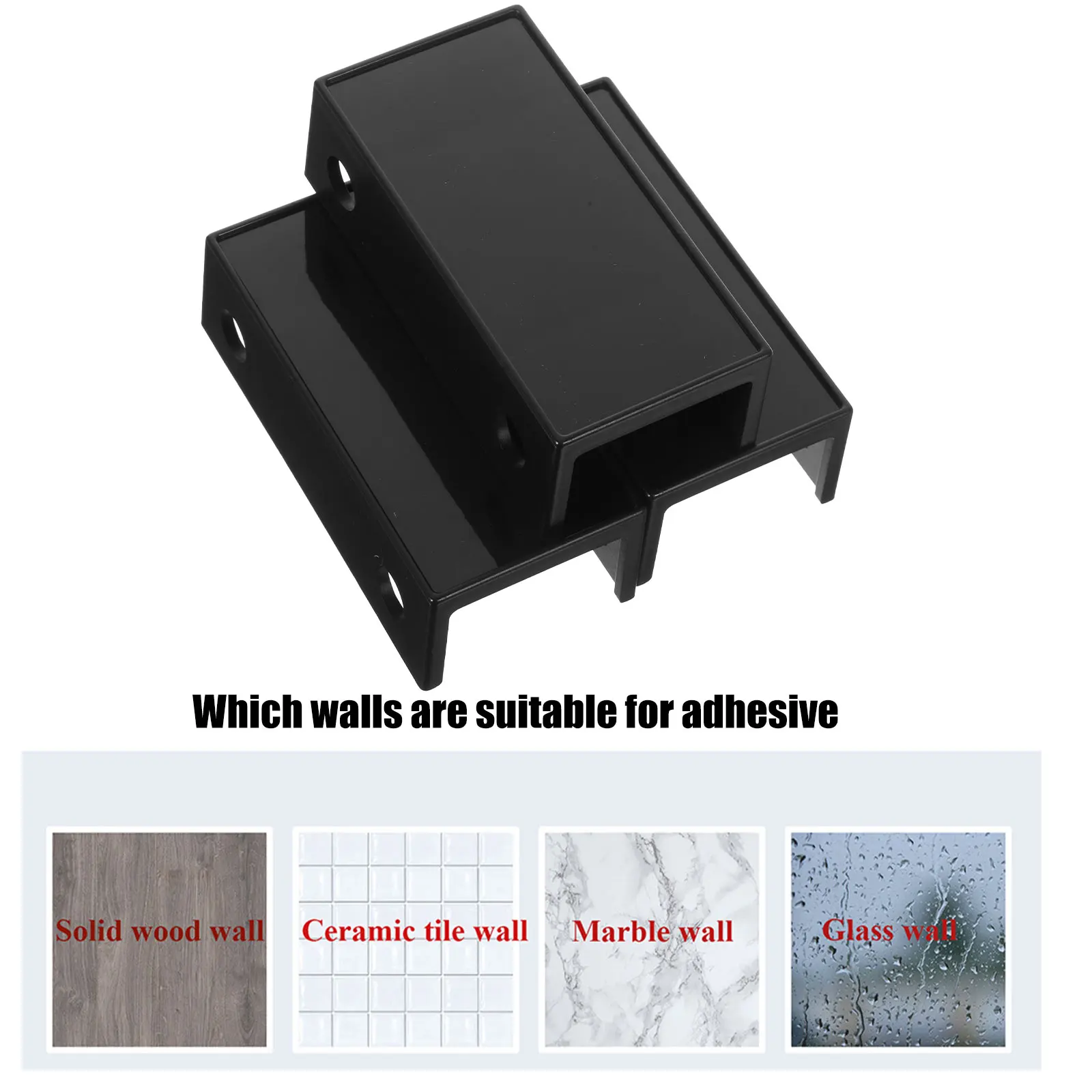 

Under Desk Laptop St Keyboard Router Wall Mount Bracket Black Holder Plastic Shelf for Storage Durability Lightweight Practical